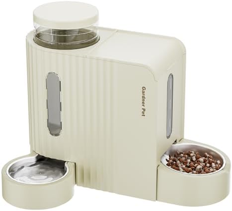 Gravity Automatic Cat Feeder, Water & Food Dispenser Set, Stainless Bowls by GardnerPet