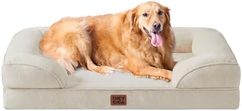 EHEYCIGA Orthopedic Extra Large Dog Bed, Waterproof Washable XL Pet Bed 44" by EHEYCIGA