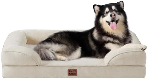 EHEYCIGA Orthopedic XXL Dog Bed, Waterproof Washable XL Big Pet Bed 52" by EHEYCIGA