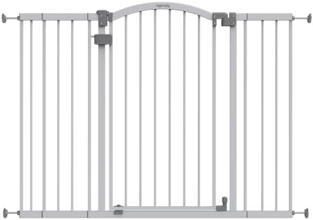 Summer Infant Extra Tall & Wide Safety Pet and Baby Gate, 29.5"-53" Wide, 38" Tall, Pressure or Hardware Mounted, Install on Wall or Banister in Doorway or Stairway, Auto Close Walk-Thru Door - Gray by Ingenuity