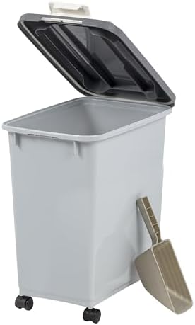 IRIS USA Dog Food Storage Container, Up to 30 lbs, Gray/Dark Gray - Image 5