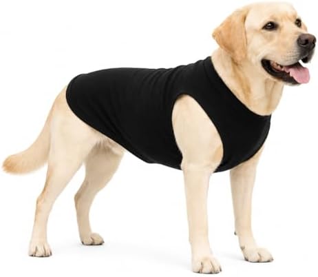 2018 Pet Clothes Dog Clothing Blank T-Shirt Tanks Top Vests for Small Middle Large Size Dogs 100% Cotton Dog Summer Vest Classic (XXL, Black) by lovelonglong