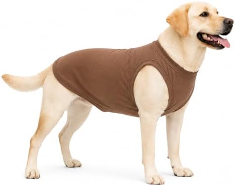 Pet Clothes Dog Clothing Blank T-Shirt Tanks Top Vests for Small Middle Large Size Dogs 100% Cotton Dog Summer Vest Classic (XXL, Coffee) by lovelonglong