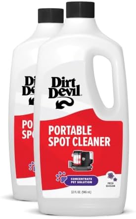 Dirt Devil Pet Portable Spot Cleaner Solution,32 oz.,Fresh Blossom Scent,Upholstery and Carpet Shampoo Solution,Eliminates Pet Messes and Odors,Pair Portable Spot Cleaners,(Pack of 2) by DirtDevil