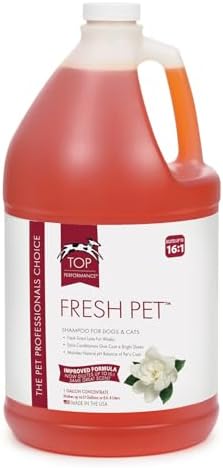 Top Performance Fresh Pet Shampoo, 1-Gallon,Black by PetEdge