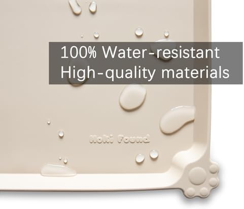 Hoki Found L Silicone Non Slip Pet Dog Cat Bowl Mats - Waterproof Dog Cat Food Mats for Carpet - PapayaWhip - Image 3