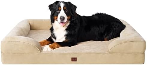 EHEYCIGA Orthopedic XXL Dog Bed, Waterproof Washable XL Big Pet Bed 48" by EHEYCIGA