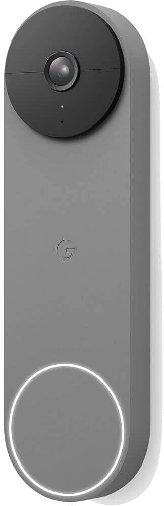 Google Nest Doorbell (Battery) - Ash | 6x digital zoom video doorbell, HD, 24/7 live view, Night vision, HDR, works with Google Home & Gemini by Unknown