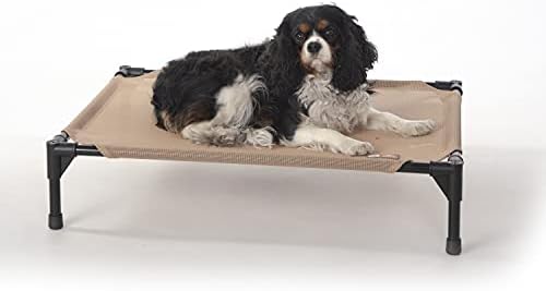 K&H Outdoor Elevated Dog Bed for Small & Medium Pets, Tan, Medium 32x25in by KHPetProducts