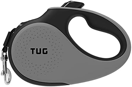 TUG Tiny Retractable Dog Leash, 10 ft (Extra Small, Grey) by TUG