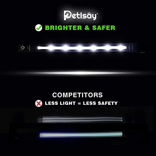 Super Bright LED Dog Collar, Waterproof Light up Collars(White, Medium) - Image 4
