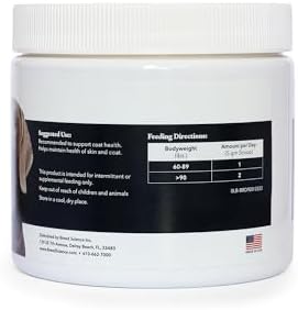 Skin and Coat Supplement Powder for Large Dogs- Anti Allergy Treatment and Itching Relief- with Vitamins A, E and Biotin - Care Products and Shedding Control Supplements for Itchy Pets - Image 4