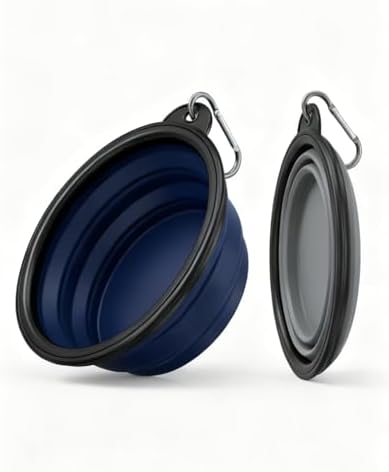 Rest-Eazzzy Collapsible Dog Bowls, 2 Pack Sturdy Portable Dog Water Bowls by Rest-Eazzzy