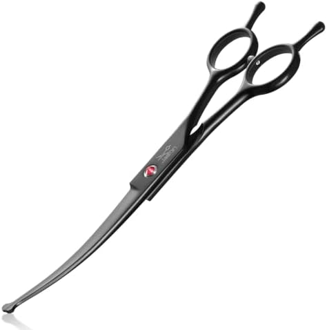JASON Curved Dog Grooming Scissors - 7" Professional Round Tips Shears by JASONSCISSORS