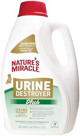 Nature's Miracle Cat Urine Destroyer Plus, Enzymatic Cleaner, 1 gal by NaturesMiracle