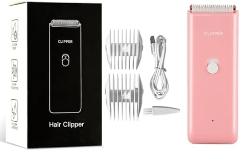 Dog Clippers,Quiet Washable USB Rechargeable Cordless Dog Grooming Kit,Electric Pets Hair Trimmers Shaver Shears for Dogs and Cats Pink by Tileon