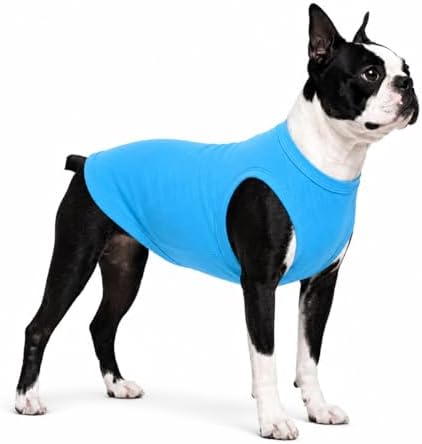Pet Clothes Dog Clothing Blank T-Shirt Tanks Top Vests for Small Middle Large Size Dogs 100% Cotton Dog Summer Vest Classic (XL, Lake-Blue) by lovelonglong