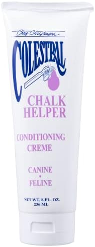 Chris Christensen Colestral Chalk Helper Conditioning Crème for Dogs Beards, Cheeks, and Chest, Groom Like a Professional, Restores Moisture, 8 oz Tube by ChrisChristensen