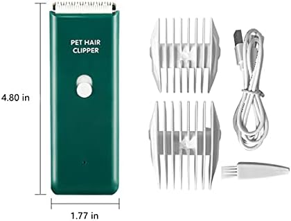 Dog Clippers,Quiet Washable USB Rechargeable Cordless Dog Grooming Kit,Electric Pets Hair Trimmers Shaver Shears for Dogs and Cats Green - Image 2