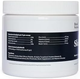 Skin and Coat Supplement Powder for Small Dogs- Anti Allergy Treatment and Itching Relief- with Vitamins A, E and Biotin - Care Products and Shedding Control Supplements for Itchy Pets - Image 5