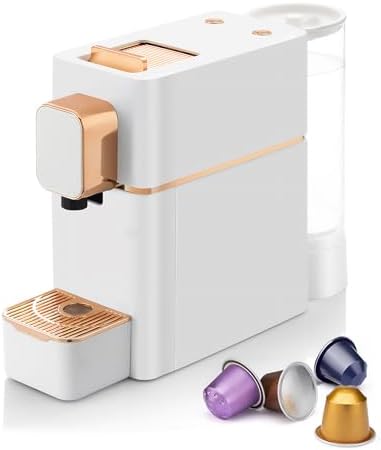 Espresso Machine for Coffee Capsules Compatible with Nespresso OriginalLine Machine, Espresso Maker for Nespresso OriginalLine, Bestpresso Coffee Capsules Peet's Espresso more (White) by Cutesun