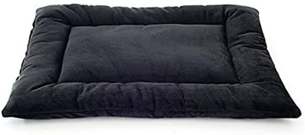 Pet Dreams Dog Crate Pad - Washable Kennel Mat, Crate Pads for Dog Cages, Non-Toxic, Flat Indoor Cat Bed, Fits iCrate 18, 24, 30, 36, 42, 48 Inches (Black, Medium, 30 Inch) by PetDreams