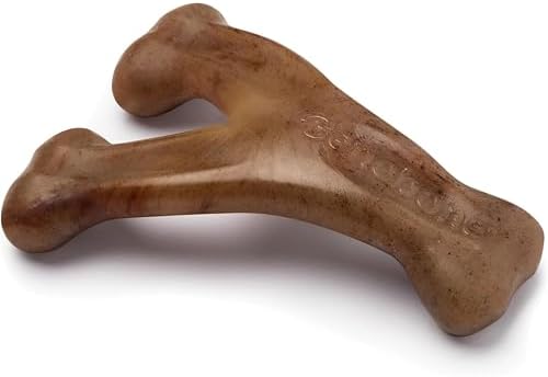 Benebone Wishbone Dog Chew Toy for Aggressive Chewers, Real Bacon, Tiny by Benebone