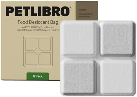 PETLIBRO Pet Food Desiccant Bag, 6 Packs Desiccant Bags for Cat Dog Feeder, Keep Pet Food Dry and Fresh, Suitable PETLIBRO Automatic Cat Feeder Model PLAF005, PLAF006, PLAF103, PLAF203, PLAF301 by Unknown