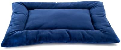 Pet Dreams Dog Crate Pad - Washable Kennel Mat, Crate Pads for Dog Cages, Non-Toxic, Flat Indoor Cat Bed, Fits iCrate 18, 24, 30, 36, 42, 48 Inches (Dark Blue, Small, 24 Inch) by PetDreams