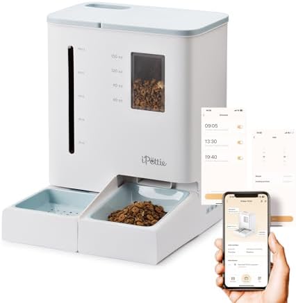 iPettie FW54 5G/2.4GHz WiFi Automatic Feeder and Waterer 2-in-1 Set for Pet by iPettie