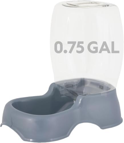 Petmate Pet Cafe Gravity Water Dispenser, Pearl Gray, 0.75 GAL (Pack of 6) by Petmate