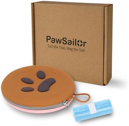 Collapsible Dog Bowls, 2-in-1 Pet Food Water Feeder Brown Pink - Image 5