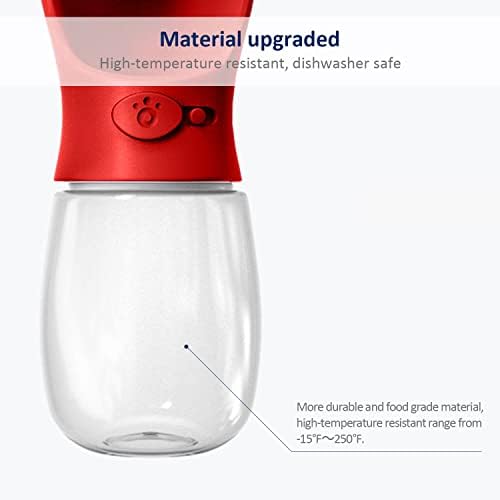 WePet Portable Dog Water Bottle, 12 OZ, Leak Proof Puppy Water Dispenser with Drinking Feeder for Pets Outdoor Walking, Hiking, Travel, Food Grade Plastic - Image 5