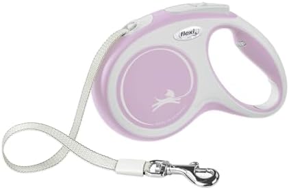 FLEXI® New Comfort Tape Retractable Dog Leash, Medium, 16 ft - Pink/Rose by Flexi