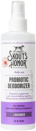 SKOUT'S HONOR Probiotic Dog Deodorizing Spray - Lavender, 8 oz by SKOUTSHONOR