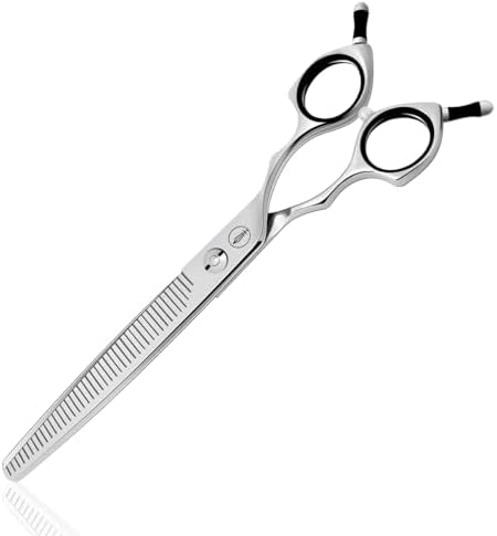 HASHIMOTO Straight Fluffer Scissors for Dog Grooming, 42 Teeth, 7.0 inch. by HASHIMOTO