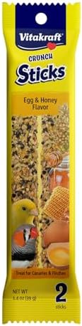 Vitakraft Crunch Sticks Canary & Finch Treat Egg & Honey Flavor - 2 Sticks by Vitakraft