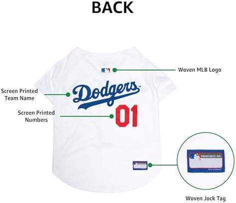 Official MLB Los Angeles Dodgers Pet Jersey for Dogs & Cats, Size Large - Stylish Baseball Jersey for Your Furry Fan- Show Off Team Spirit with The Perfect Fan Apparel Gear for Pet, Dog & Cat - Image 6