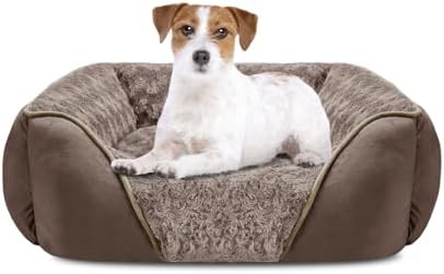 INVENHO Medium Dog Bed Rectangle Washable Orthopedic Soft Calming Sleeping Durable Pet Cuddler with Anti-Slip Bottom by INVENHO