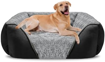 INVENHO XX-Large Dog Bed Rectangle Washable Orthopedic Soft Calming Sleeping Durable Pet Cuddler with Anti-Slip Bottom by INVENHO