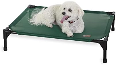 K&H Outdoor Elevated Dog Bed for Small & Medium Pets, Green, Medium 32x25in by KHPetProducts