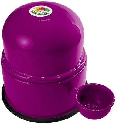 Pet Water Dispenser for Dogs and Cats, 47.3 oz – Gravity-Fed Aluminum Water Bowl, Prevents Wet Fur, Provides Continuous Fresh Water, Electrostatic Coated Finish, Vida Mansa (Violet) - Image 2