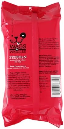 Wags & Wiggles Multipurpose Dog Wipes, Fresh Strawberry Scent, 100 Count - Image 3
