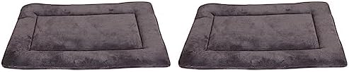 Petmate Aspen Pet Rectangular Kennel Mat, Dark Gray, for 19' Crates (Pack of 2) by Petmate