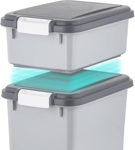 IRIS USA Dog Food Storage Container, Up to 30+11 lbs, Gray/Dark Gray - Image 6
