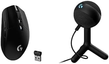 Logitech G305 Lightspeed Wireless Gaming Mouse, Black + Yeti Orb RGB Gaming Microphone with LIGHTSYNC, USB Mic for Streaming by Unknown