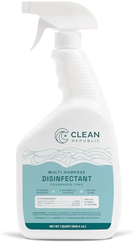 Multi-Purpose Disinfectant, Hypochlorous Acid Cleaner, 32oz Spray Bottle by CleanRepublic