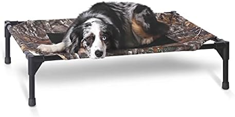 K&H Outdoor Elevated Dog Bed, Cooling Raised Dog Bed, Camo, Medium 32x25in by KHPetProducts