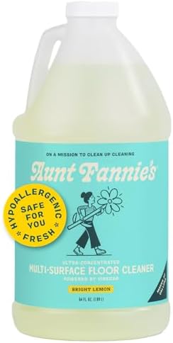 Aunt Fannie's Ultra Concentrated Vinegar Floor Cleaner, Bright Lemon, 64 oz by AuntFannies