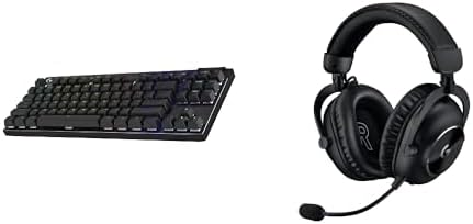 Logitech G Pro X TKL Lightspeed Wireless Gaming Keyboard, Linear + G Pro X 2 Lightspeed Wireless Gaming Headset Bundle - Black by Unknown